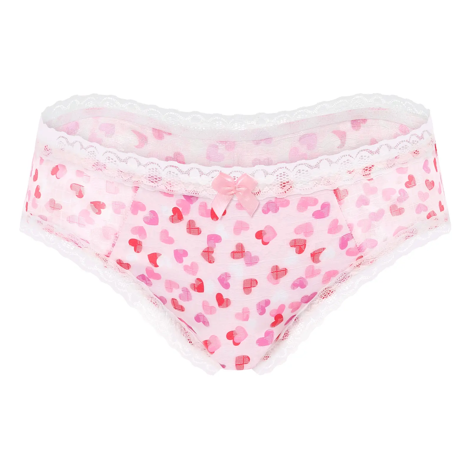 LittleForBig Unisex Hipster Briefs Hearts Pattern Mesh Shaping Tucking Gaff Briefs for Sissies Crossdressers Transgender Individuals Breathable