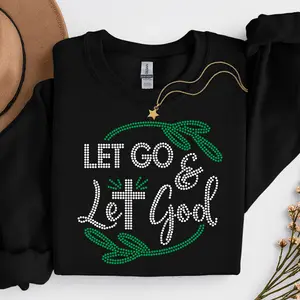 Let Go & Let God Rhinestone Transfer