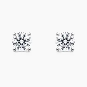 #6   |   1/2 CTW | Basket Four Prong Lab Diamond Stud Earrings set in 925 Sterling Silver