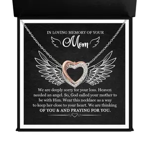Loss of a Mom Remembrance Interlocking Hearts Necklace
