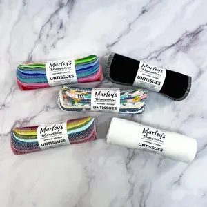 Marley's Monsters UNtissues Cotton Flannel Reusable Alternative to Disposable Tissues and Wipes. 20 Count Pack