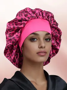 Leopard Print Breathable Hat, Sleep Bonnets, Bonnets For Sleeping, Soft Skin-Friendly, Non-Stuffy, Casual Style, Fitted Design, Ideal for Spring & Summer Fashion