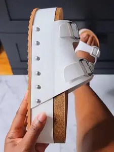 Toya Platform sandal - White Summer Sandal Platform Buckle Comfort