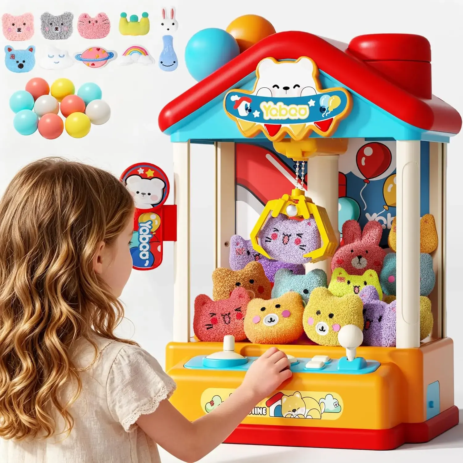 Kids' Electronic Claw Machine Arcade Game with Music, Plush Prize Vending Toys, Fun Gifts & Cool Gifts for 4-8 Year Olds Outdoor Party Birthday Presents, Cool Gifts For Kids