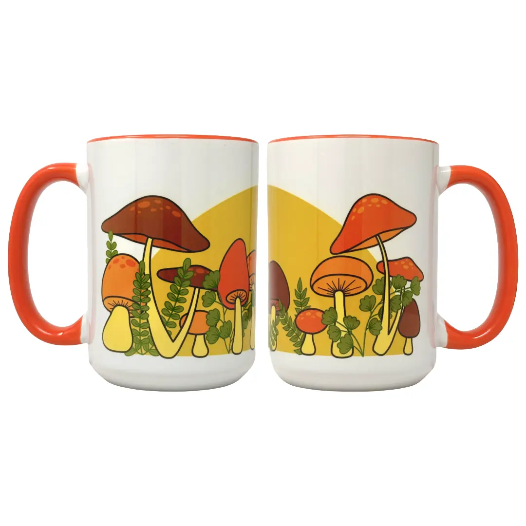 Orange Mushrooms Mug Orange Mushrooms Mug