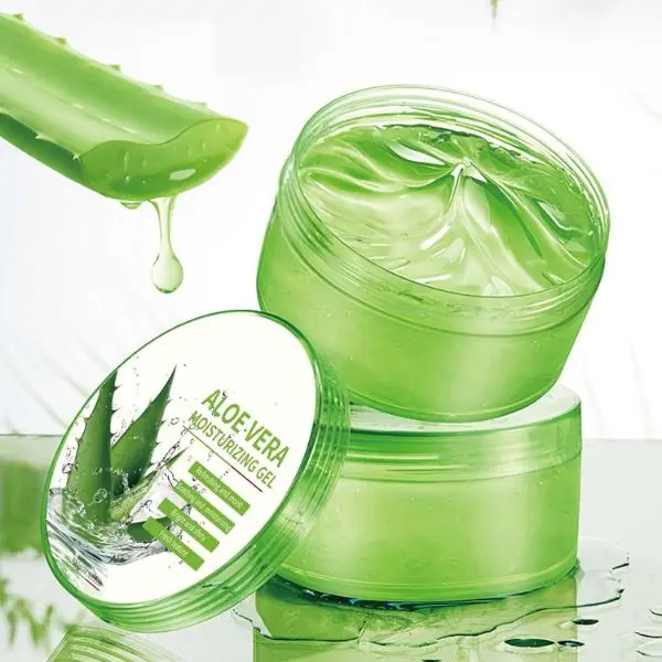 Organic Aloe Vera Gel - Moisturizer for Face, Pure Natural Non-Sticky Skincare, Sunburn Relief, Body Hydration, Moisturizing, Adults, Alcohol Free, Hydrating