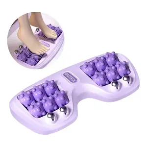 Portable Double Foot Massage Roller, 2026 New Dual Foot Massage Roller Improved Circulation, Portable Feet Massager Tool for Home Office Use - Purple