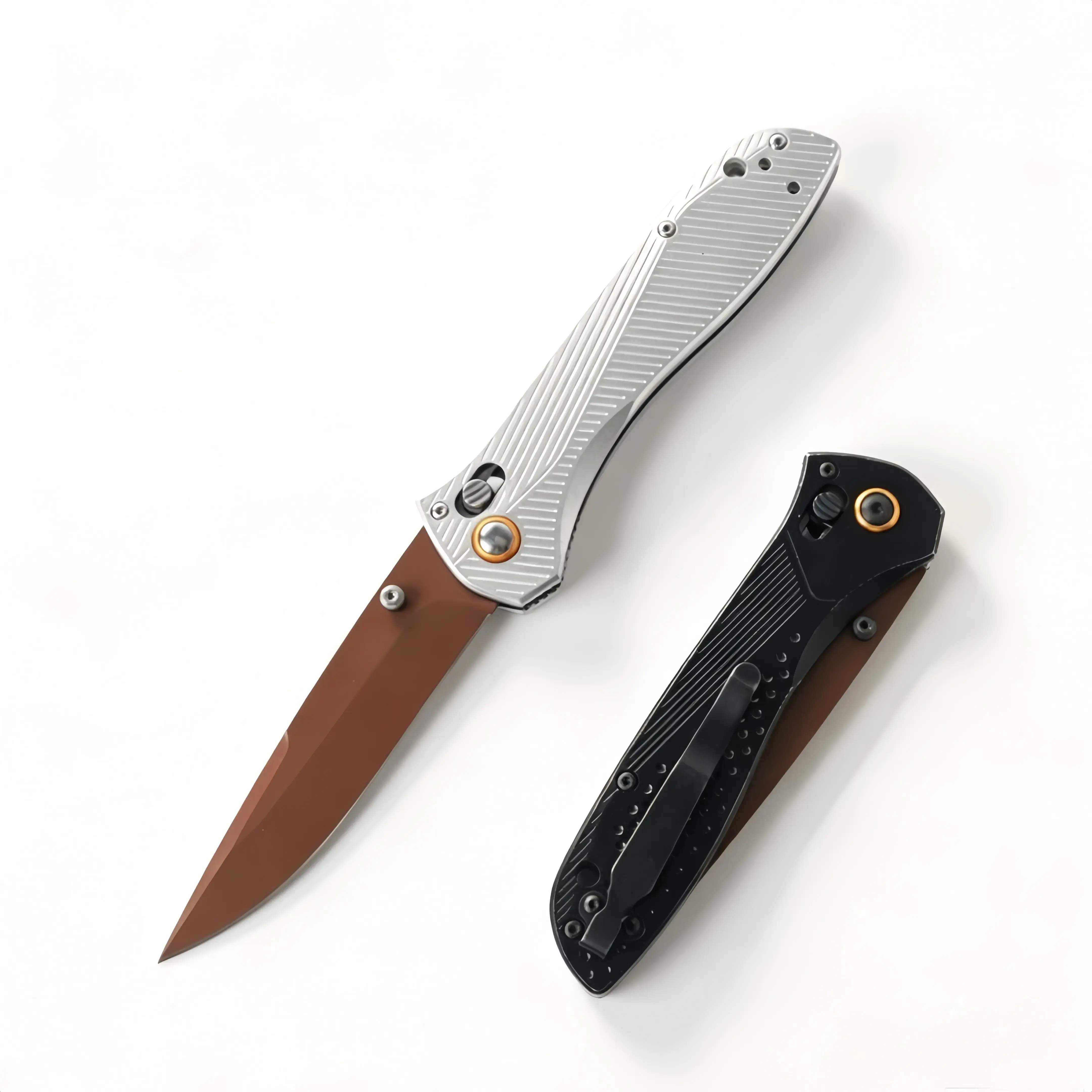 710 Folding EDC Pocket Knife with Aluminum Handle, Multifunctional Hand Tool Blade for Camping, Hiking, Men’s Gift