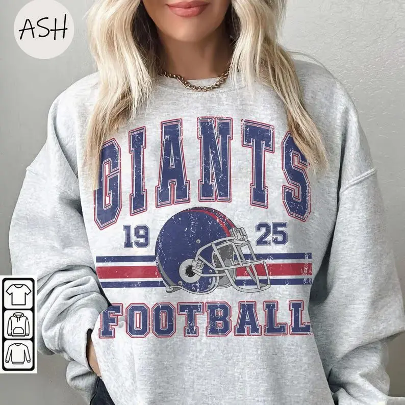 Vintage 90s Style Giant Sweatshirt, New York Football Crewneck, NY Giant Sweatshirt, New York Football, New York Fan Gift