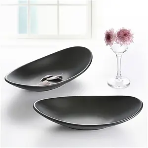 Elegant Oval Black Jewelry & Key Tray - Versatile Organizer for Rings, Keys, and Decorative Items - Perfect for Easter, Valentine's Day, Thanksgiving - Durable Plastic Organizers