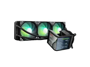 TRYX Panorama SE 360 ARGB 360mm AIO Rotatable 6.67'' AMOLED Curved Screen 3D Anamorphic Effect Customizable AIO Cooler 360mm Asetek Adela 280w TDP ARGB Fan Intel LGA 1851/1700/1200/115X AMD AM5/AM4