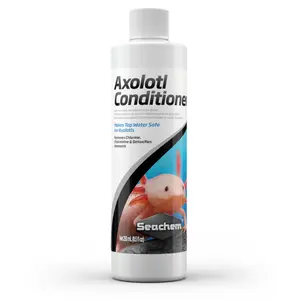 Seachem Axolotl Conditioner & Buffer - 250ml - Adjusts pH 7.4-7.6 - Removes Chlorine Chloramine & Detoxifies Ammonia - Ideal for Axolotl Tanks