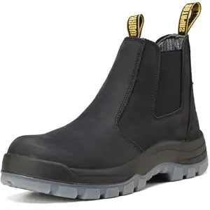 HANDPOINT Men's Work Boots, Composite Toe Waterproof, Slip Resistant Anti-Static Slip Leather black boots boots for men mens boots work boots men Safety Shoes Safety Footwear botas para hombres boots for men mens boots work boots boots men