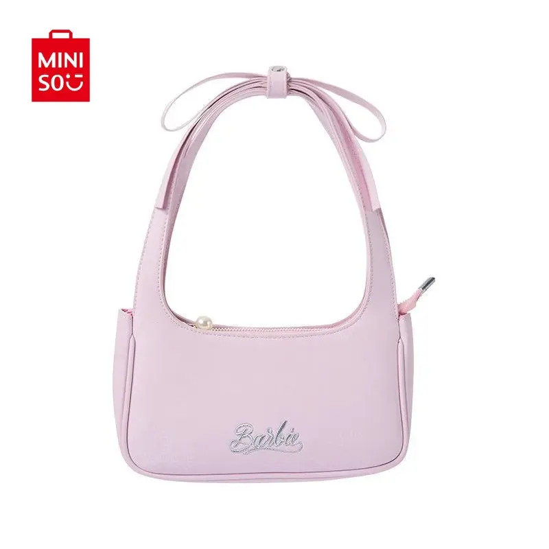 Barbie Princess Collection Bow Shoulder Bag – Chic Faux Leather Material, Perfect for Parties & Daily Outfits, Stylish Accessory for Barbie Fans, Casual, Elegant