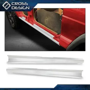 CROSSDESIGN Fit For 2x Slip-on Rocker Panels 84-01 Jeep Cherokee 84-96 Wagoneer Comanche 4Dr