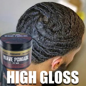 Adglamful Wawe Pomade for Men - Creates Texture, Provides Hold | Eliminates Frizz, Offers Strong Hold | 24-hour Long-lasting Shine | Ideal for Achieving Perfect Style