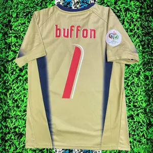 2006 Italian goalkeeper No. 1 Buffon classic sports loose short-sleeved football jersey