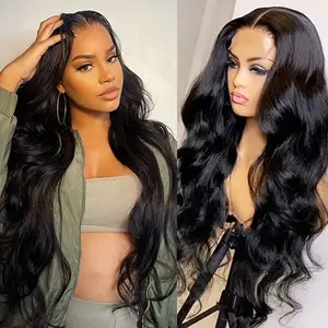 Bling Hair 30 Inch Body Wave Hd Frontal Wig Brazilian 13x6 Body Wave Lace Front Real Hair Wigs For Women Pre Plucked