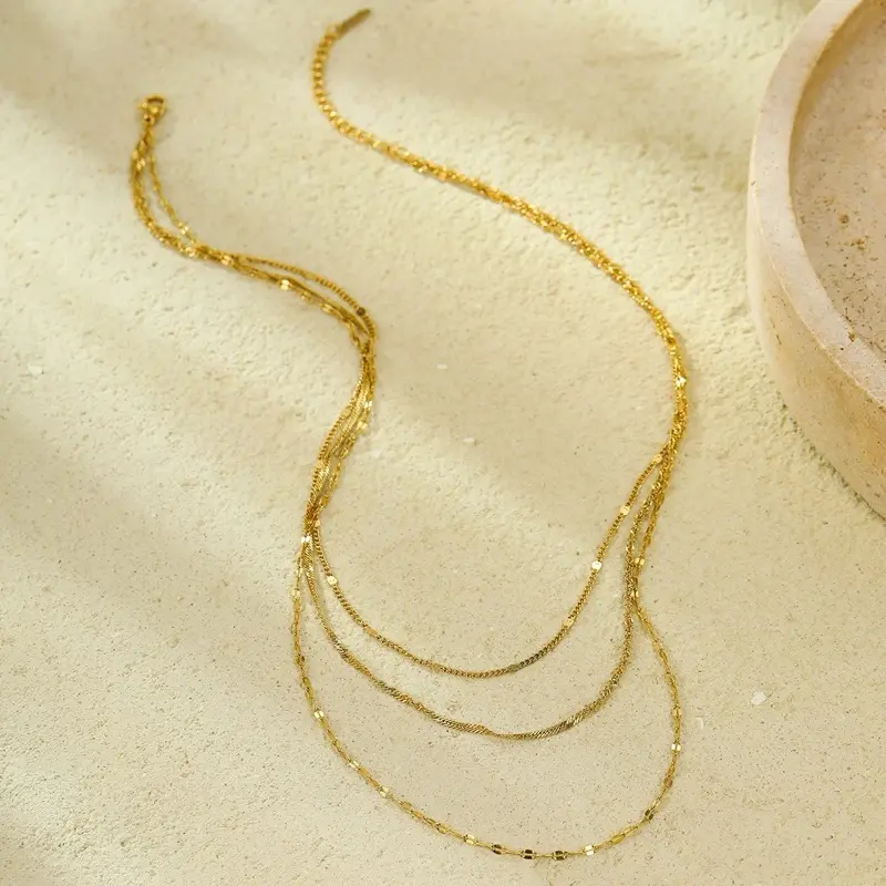 Naomi 3 Layered Chain Necklace