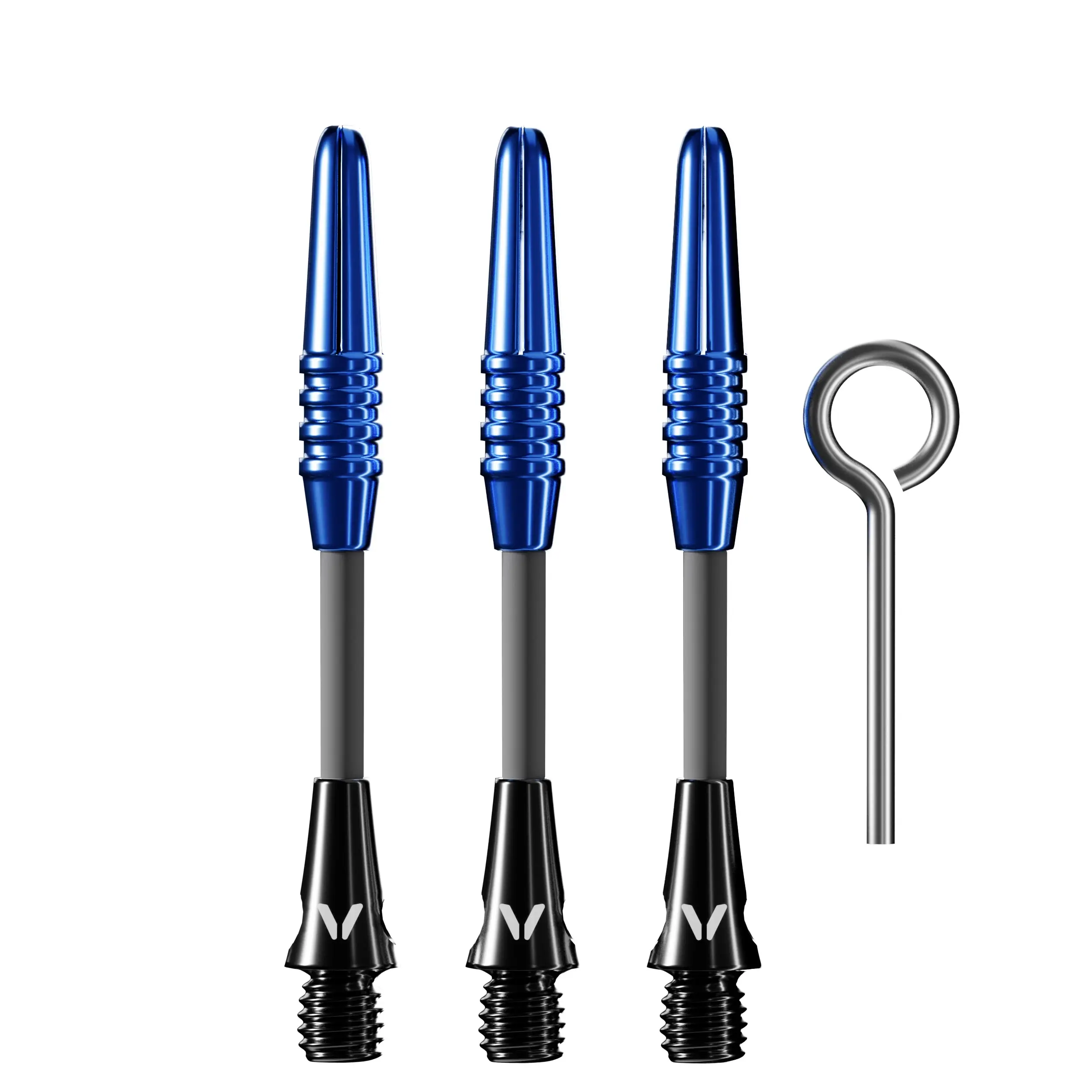 Viper Pro Carbon Fiber Dart Shafts, InBetween Length Set of 3 for Steel & Soft Tip Darts with Tightener Tool, Blue, Darts Gear