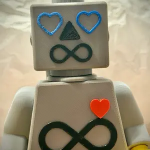 NKOTB Fans Blockhead Love - Mini Figure Robot - 8.5” Tall