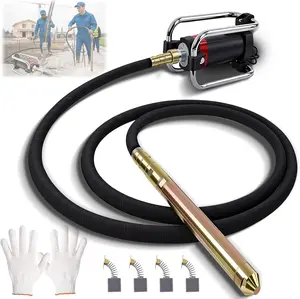 Electric Concrete Vibrating Handheld, 2HP 1600W 18000RPM Powerful Copper Motor Portable Construction Insertion Cement Concrete Vibrating Tool with 4.5M (14-3/4ft) Long Flexible Shaft, Industrial Tools, Power Tools