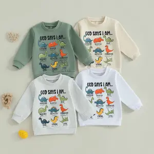 REDWOON Toddler Boy Clothes Fall Winter Outfits God Says I Am Baby Sweatshirt Long Sleeve Shirt Animal Tops 2t Boys Clothes