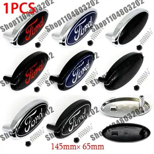 ABS 3D 14.5cm Car Front Head Hood Bonnet Logo Rear Trunk Badge Sticker 1pcs For Ford Mondeo Focus Fusion MK2 MK4 F150 F250 Emblem Styling Auto Accessories