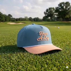 Breezy Golf Golf Rope Cap – Limited Edition Have A Day Snapback Hat, Lightweight Breathable Performance Cap for Golf and Casual Wear