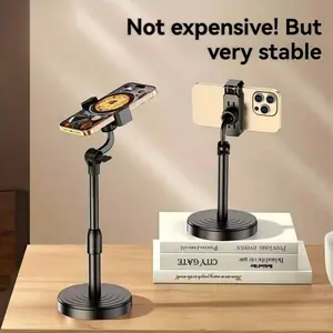 1 adjustable, rotatable, waterproof ABS desktop tripod phone stand, phone video/live streaming stand, hands-free stand