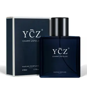 YCZ Midnight Gentleman Eau de Parfum for Men 50ml Lasting Oriental Woody Scented Cologne with Vanilla Orchid Sandalwood Notes Marine Perfume Edp Fragrance Matte Box