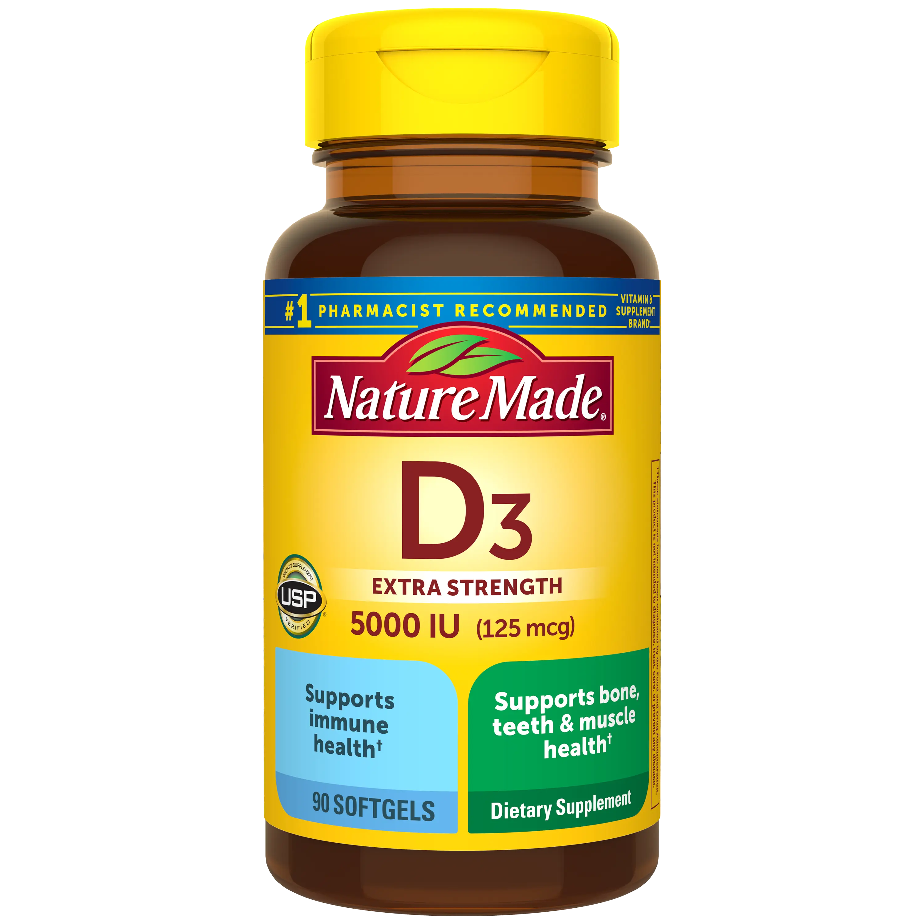 Vitamin D3 Extra Strength 5000 IU (125 mcg) Softgels
