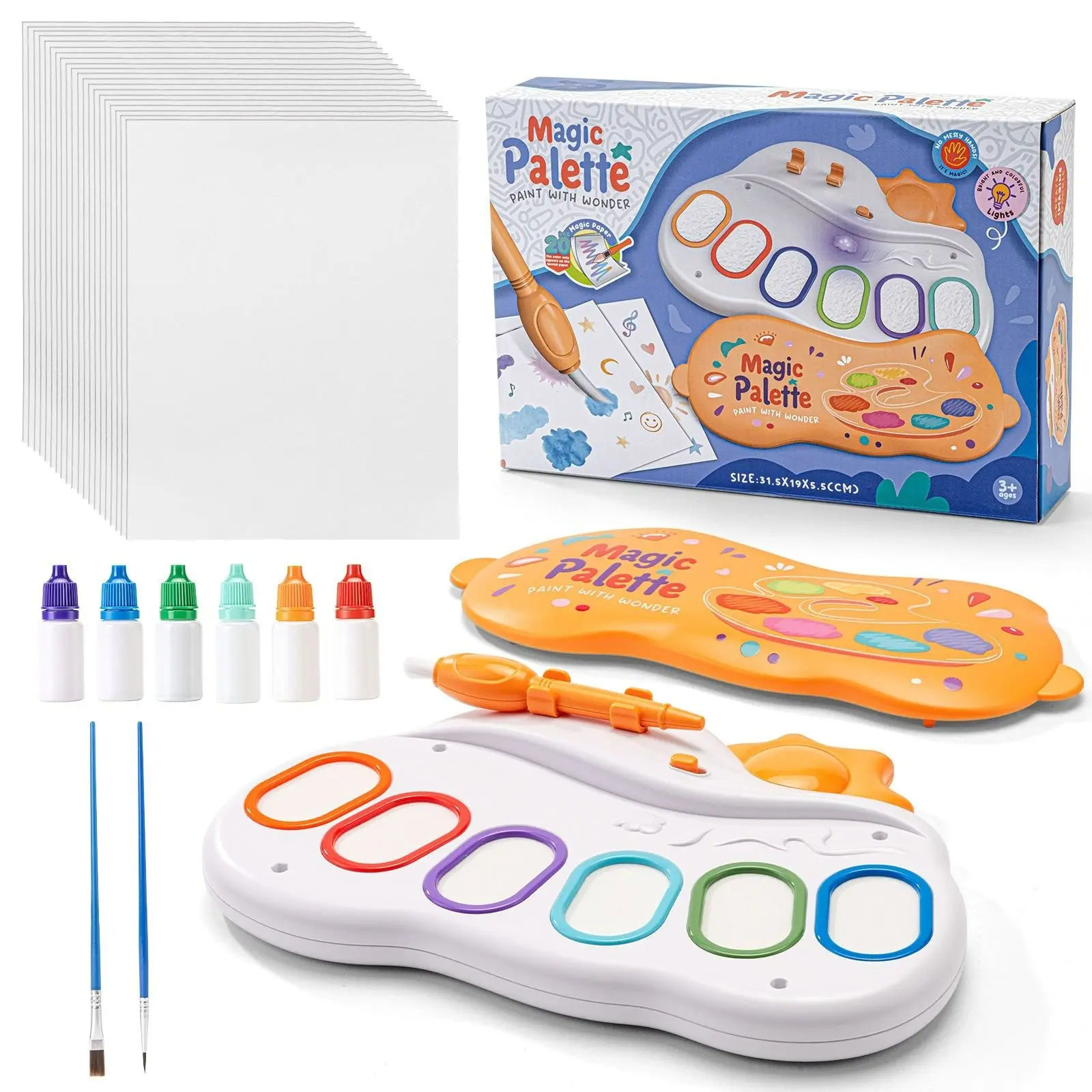 Magic Drawing Board Toy Set, Battery Operated, Non-Toxic, Educational Art Kit, Learning Set, Art Markers Set, Includes Magic Paper, Requires Aa Batteries, Doodle Set