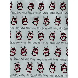 Holiday Penguins Wrapping Paper with Bioglitter