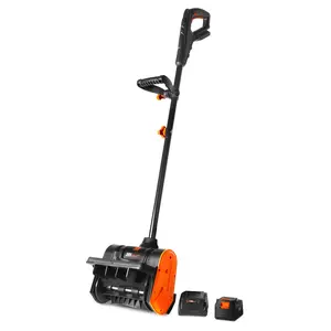 WEN 20720 20V Max 12-Inch Cordless Snow Shovel with 5Ah Battery & Charger for Decks Patios Sidewalks and Steps