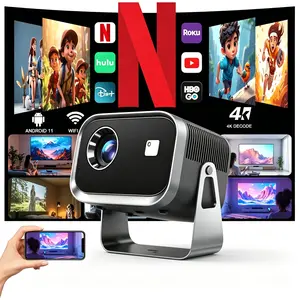 K6 Smart Portable Mini Micro Projector, 1080p , Auto Focus, Automatic Trapezoidal Correction, Wi-Fi 6, Bluetooth, 4K Decoding, Home Theater Equipment for Living Room, Gaming full portable projector peliculas