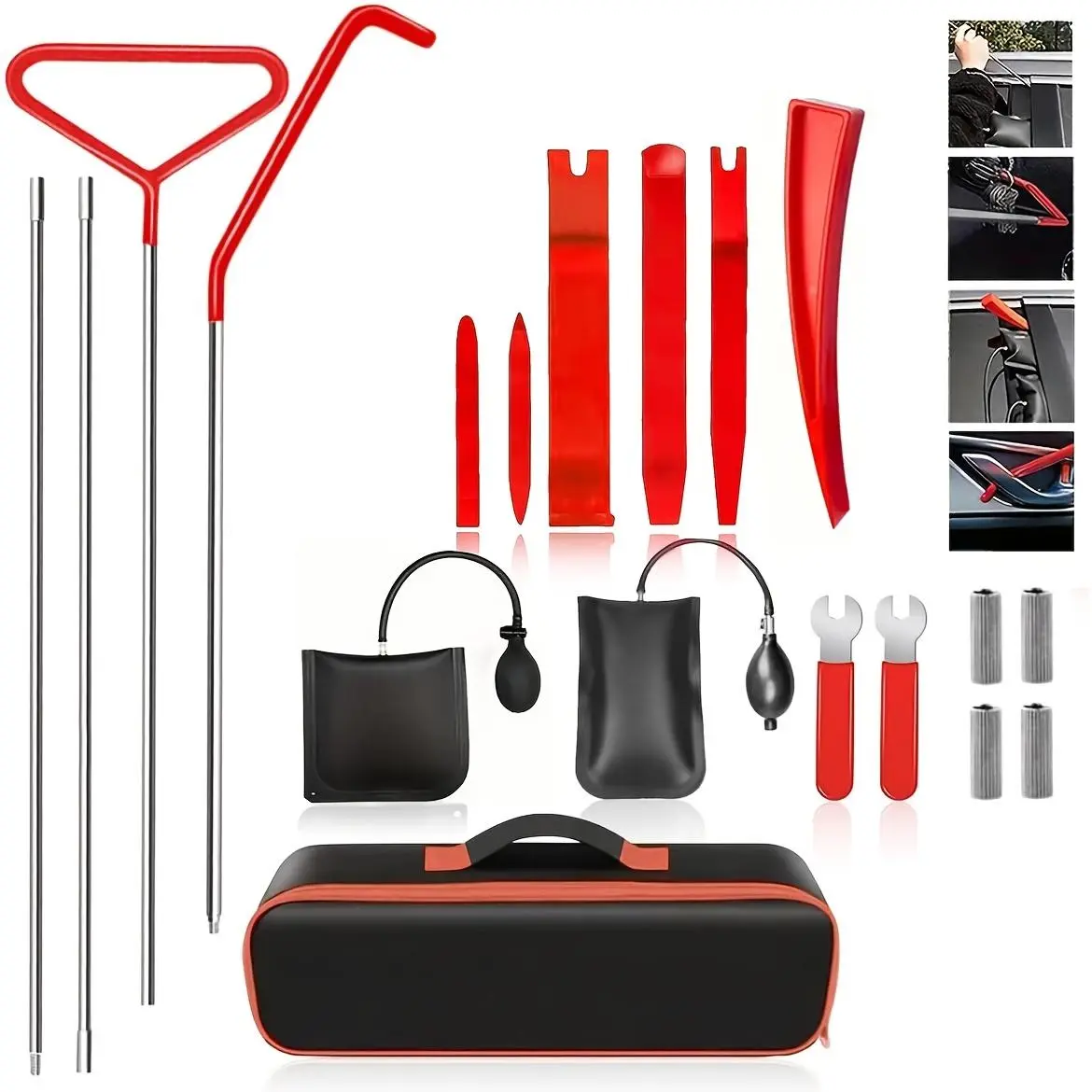 Car Repair Tool Kit 17-piece/22-piece automotive tool kits Portable Automotive RepairTool Kit for Cars & Trucks, Car Accessories Black Vehicle