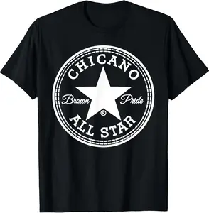 Chicano Brown, Chicano Clothing, Mexican Clothes, Chicano Style Art Graphic T-Shirt for Men & Women, Gangster Clothes Lowrider Art, Cholo Outfit MXC005