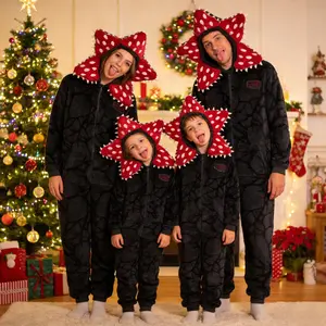 Stranger Things Demogorgon Onesie Fleece Fabric Cosplay Costume Pajamas Kids Adults Hooded Jumpsuit Christmas New Year Sleepwear for Boys and Gilrs Upside Family Pjs