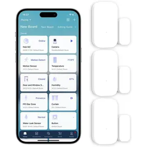 Zigbee Door and Window Sensor 3 Pack, Mini Contact Sensor, Home Automation, Requires Hub, Zigbee Connection, Kid Safety, Compatible with HomeKit, Alexa, Works with IFTTT