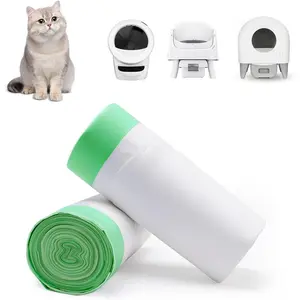 Litter Box  Bags for Robot 4/3, 50 Pack Drawstring Self Cleaning Automatic  Litter Box Liners, Extra Thick  Drawer Liners Heavy Duty