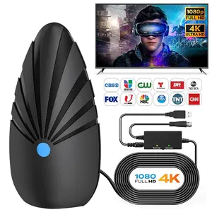 Smart HD TV Indoor Digital Antenna, Enjoy More Free Channels, Easy Installation, 360° Long Distance Reception, No Cable Needed, 4K 1080 TV Antenna, Hdtv Antenna, Digital Signal Antenna