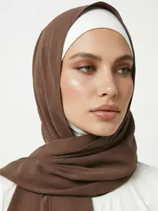 Women's Pearl Chiffon Headscarf Wrap Scarf, Adjustable Elastic Band Design, Fashionable & Convenient All-In-One Accessory