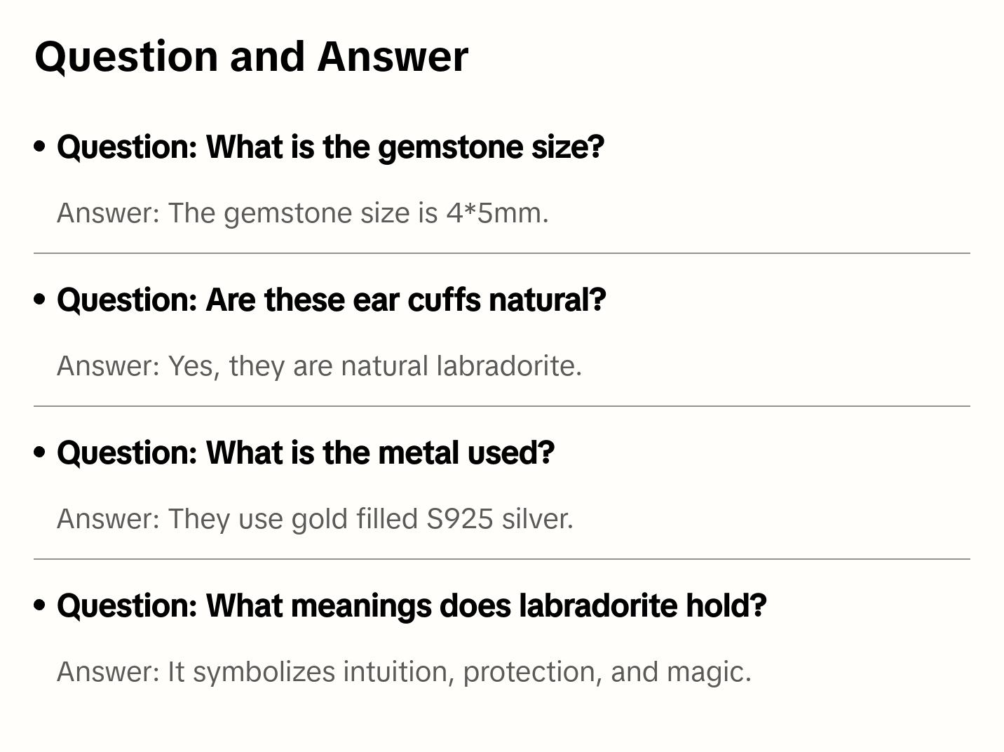 Labradorite Minimalist Ear Cuffs