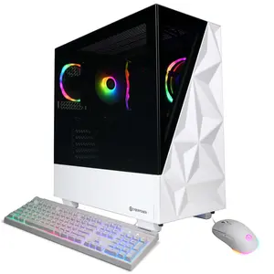 CyberPowerPC GMAI5200CPG Gaming Desktop PC, AMD Ryzen 5 8400F, 16GB DDR5, GeForce RTX 5060 8GB, 2TB PCIe 4.0 NVMe SSD, WiFi/BT, RGB Gaming Keyboard/Mouse & Windows 11 Home