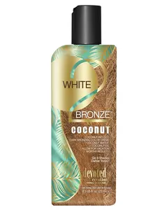Devoted Creations White 2 Bronze Coconut - Color Enhancing Dark Bronzing Tanning Lotion with Coconut Water & Coconut Oil 8.5 oz.