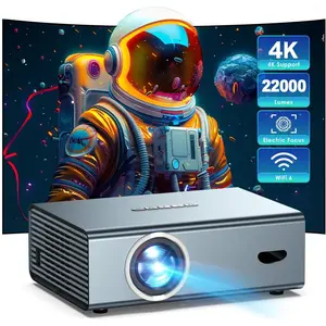 [Electric Focus] 4K Support Projector with WiFi6 and  5.3, Outdoor Projectors for Outside Video Use,  Gaming Movie Proyector, Auto Keystone Correction