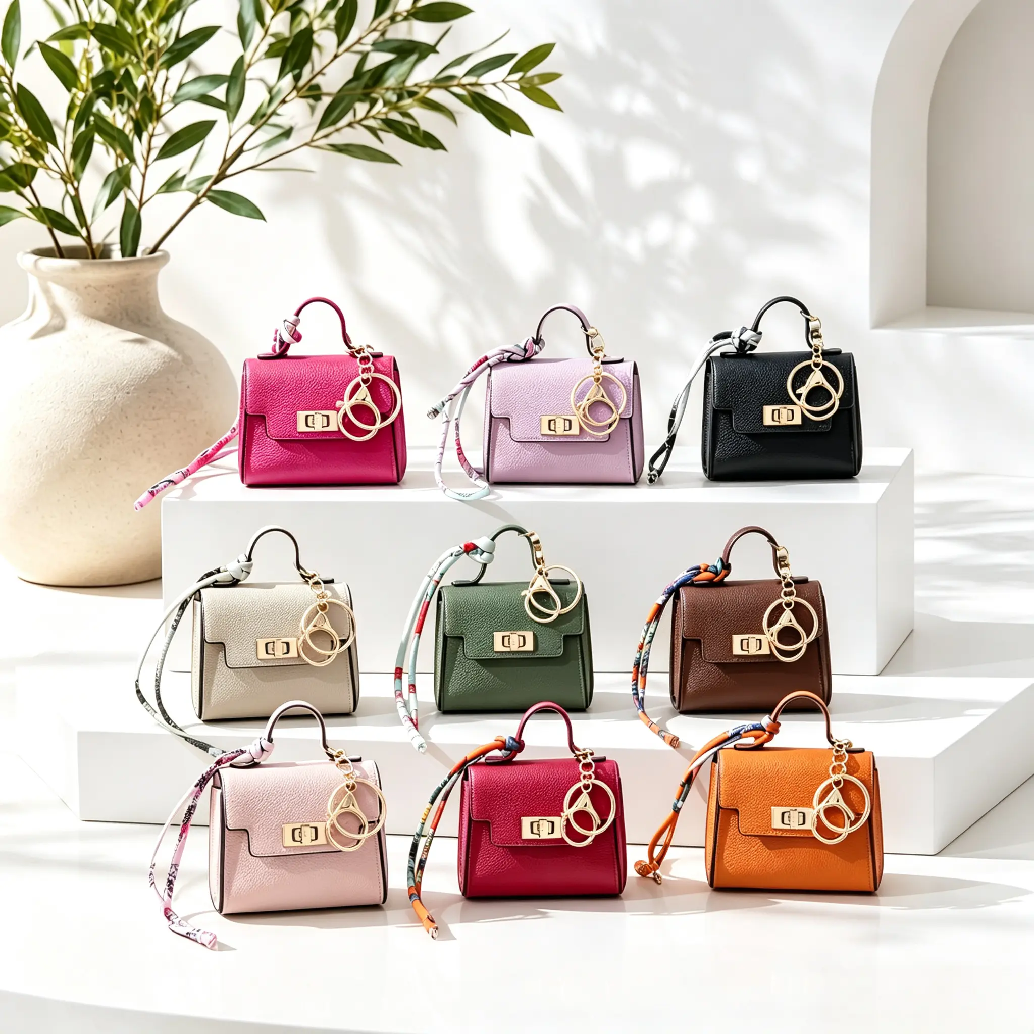 1PCS Mini Kelly Bag Charm - High-Quality Durable PVC Keychain, Compact Stylish Cute Purse Accessory, Purse Organization Tool for Storing Earphones, Lipstick, Cute Purse Accessories Small Item
