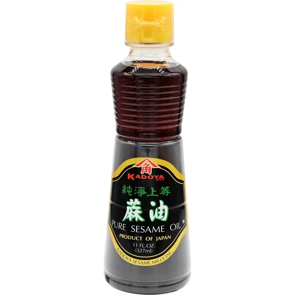 Kadoya Pure Seed Roasted Nutty Fragrant Asian Sesame Oil, 11oz Ambient Cooking Sauce for Staples & Noodles