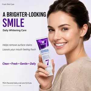 DrWhiten 7-Pro Purple Whitening Toothpaste, Mint Grape Flavor, 7 Probiotic Strains + PAP, Deep Enamel Repair, Fresh Breath, Daily Enamel Care Oral Intensive